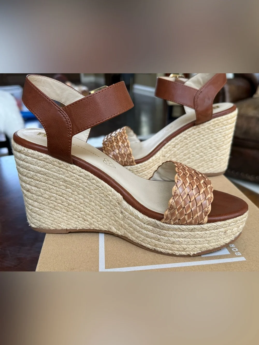 BC Brown Woven Espadrille (size 7.5)